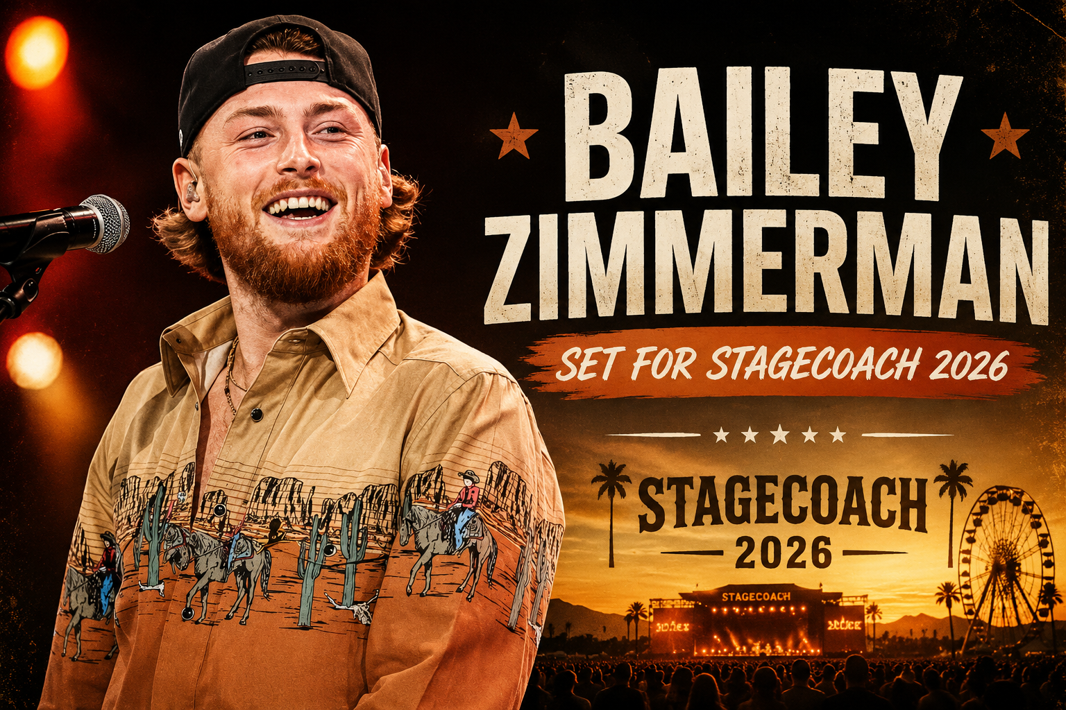 Bailey Zimmerman Stagecoach 2026 festival country music performer