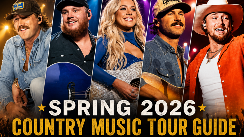 Spring 2026 country music tour guide featuring top artists and festival dates
