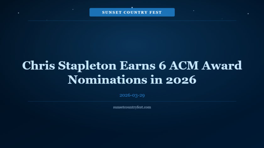 Chris Stapleton Earns 6 ACM Award Nominations in 2026