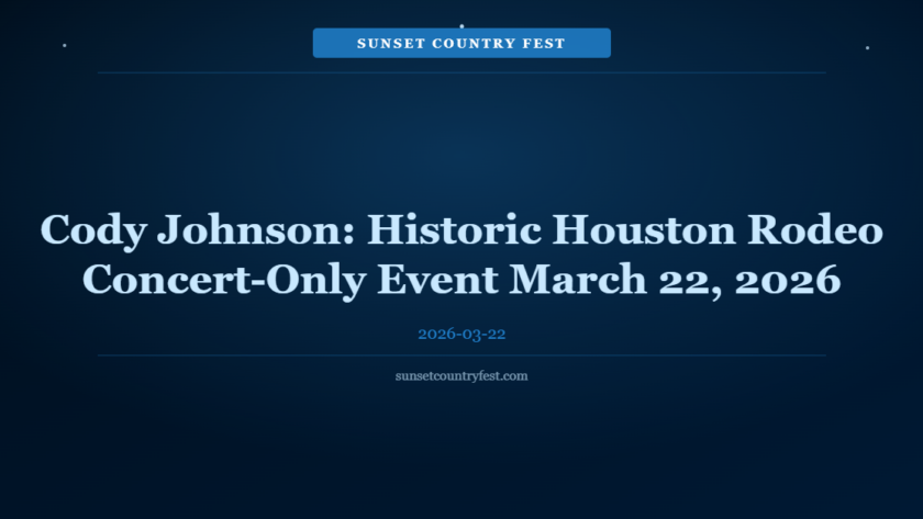 Cody Johnson Historic Houston Rodeo Performance March 22, 2026