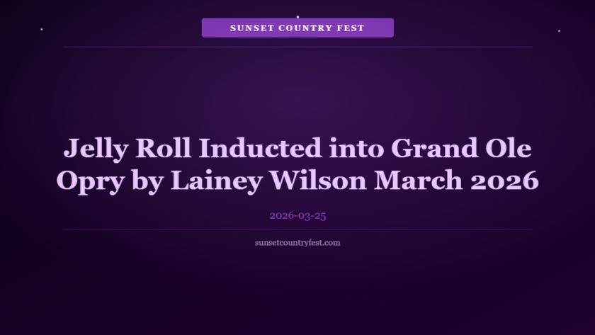 Jelly Roll Inducted into Grand Ole Opry by Lainey Wilson