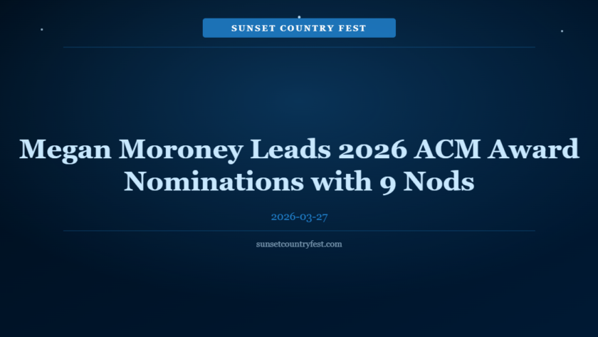 Megan Moroney Leads 2026 ACM Award Nominations with 9 Nods