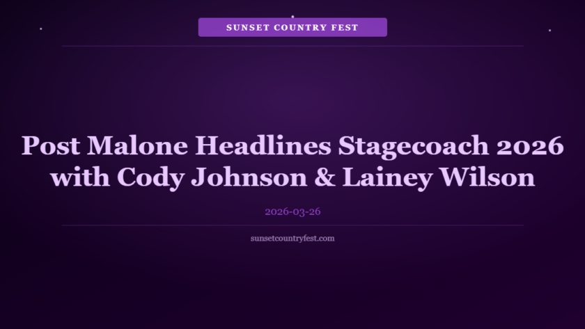Post Malone Headlining Stagecoach 2026 Festival