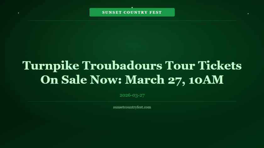 Turnpike Troubadours Tour Tickets on Sale March 27
