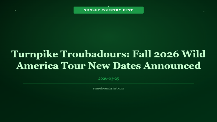 Turnpike Troubadours Expand Wild America Tour with Fall Dates