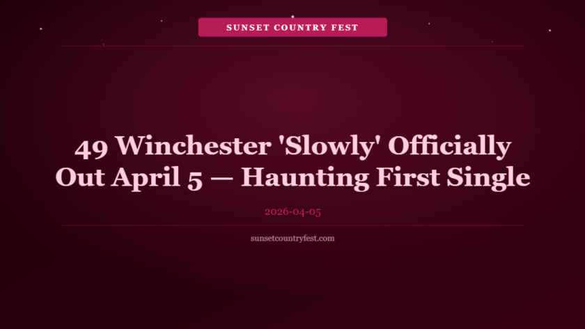 49 Winchester 'Slowly' Officially Out April 5 — Haunting First Single From Album