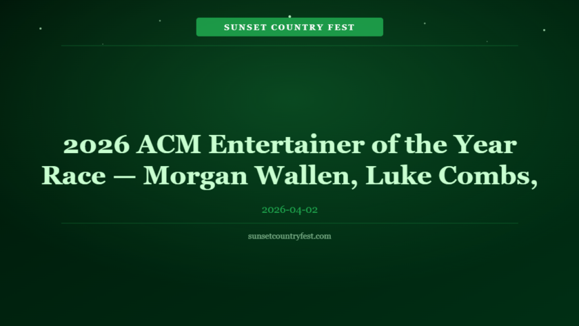 2026 ACM Entertainer of the Year Race — Morgan Wallen, Luke Combs, Chris Stapleton & More