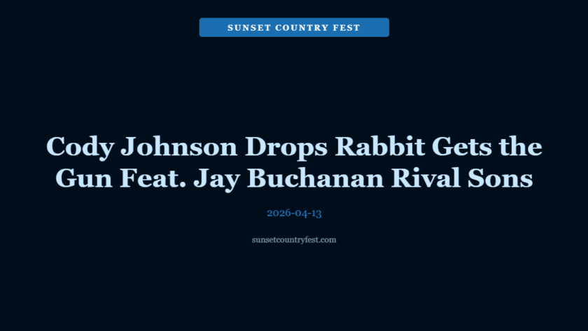 Cody Johnson Drops 'Rabbit Gets the Gun' Feat. Jay Buchanan