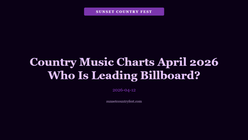 Country Music Charts April 2026: Who's Leading Billboard?