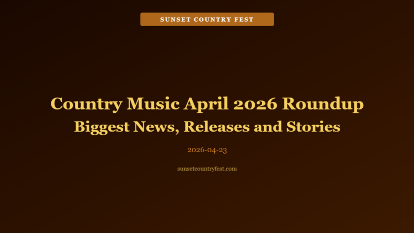 Country Music April 2026 Roundup — The Biggest News, Releases, and Moments of the Month So Far