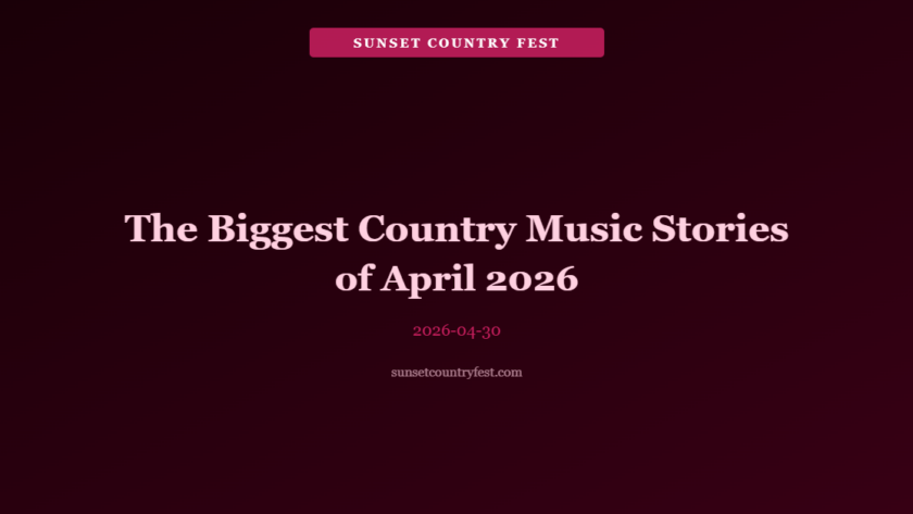The Biggest Country Music Stories of April 2026 — Stagecoach, Dandelion, Wallen Tour, ACM Countdown