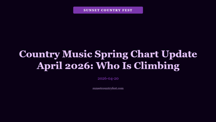 Country Music Spring Chart Update April 20, 2026: Who's Climbing, Holding, Making Moves