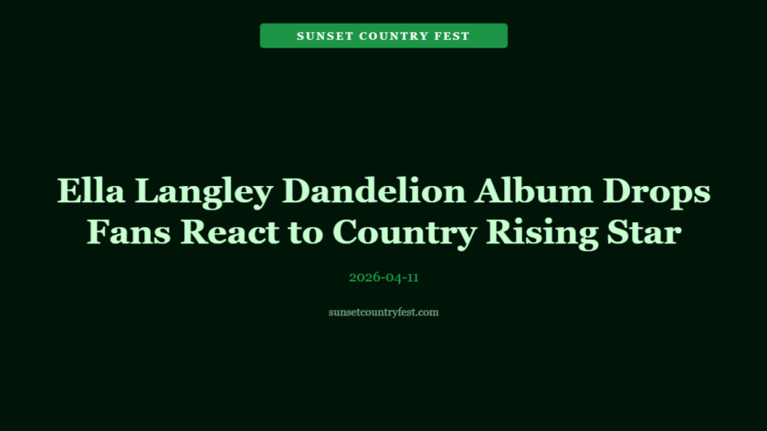 Ella Langley's 'Dandelion' Album Drops: Fans React to Country's Hottest New Release