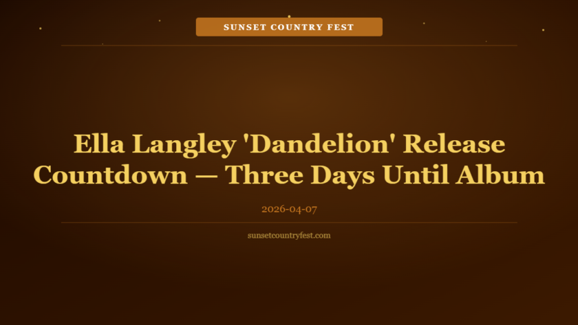 Ella Langley 'Dandelion' Release Countdown — Three Days Until Album Drops April 10