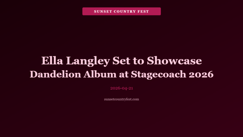 Ella Langley Set to Showcase 'Dandelion' Album Live at Stagecoach 2026 — Performing 'Bottom of Your Boots' and 'Broken'