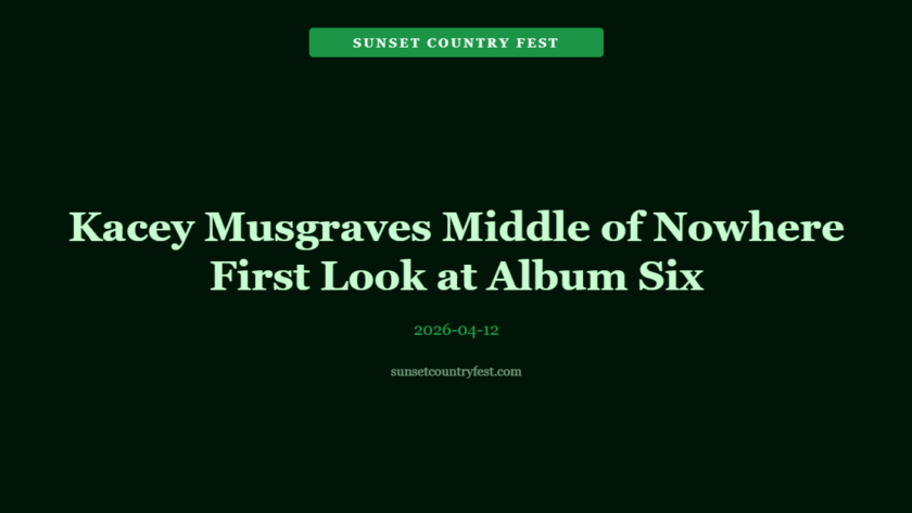 Kacey Musgraves 'Middle of Nowhere': First Look at Album #6