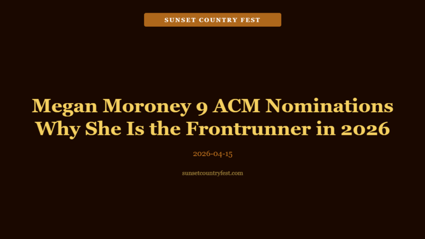 Megan Moroney's 9 ACM Nominations: Why She's the Frontrunner in 2026