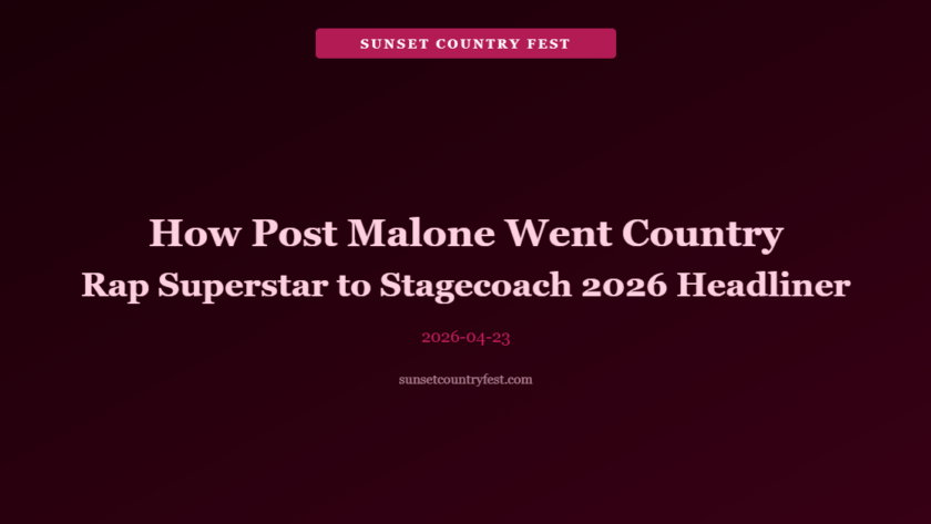 How Post Malone Went Country: From Rap Superstar to Stagecoach 2026 Sunday Headliner