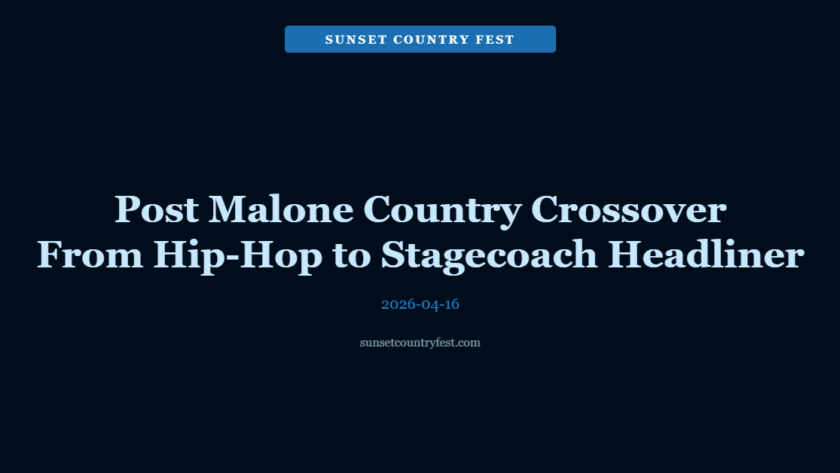 Post Malone's Country Crossover: From Hip-Hop to Stagecoach Headliner