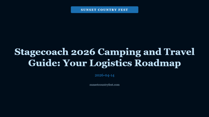 Stagecoach 2026 Camping and Travel Guide: Your Logistics Roadmap