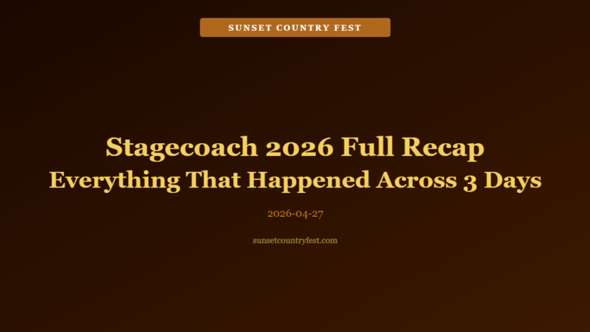 Stagecoach 2026 Full Recap — Everything That Happened Across Three Epic Days in the Coachella Valley
