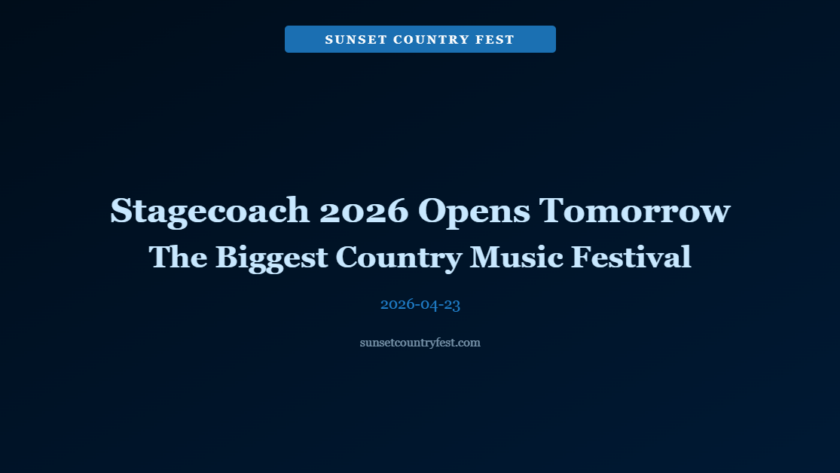 Stagecoach 2026 Opens Tomorrow — The Biggest Country Music Festival of the Year Is Finally Here