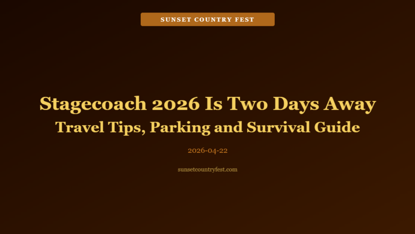 Stagecoach 2026 Is Two Days Away — Travel Tips, Parking Info, and Festival Survival Guide