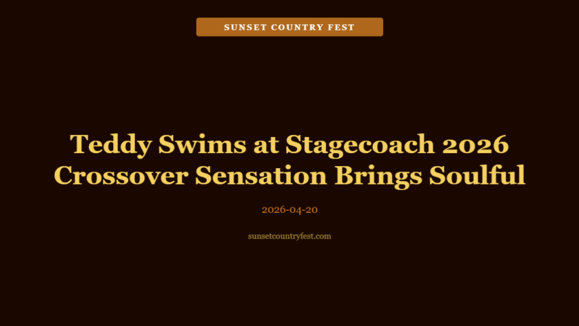 Teddy Swims at Stagecoach 2026: Crossover Sensation Brings Soulful Sound