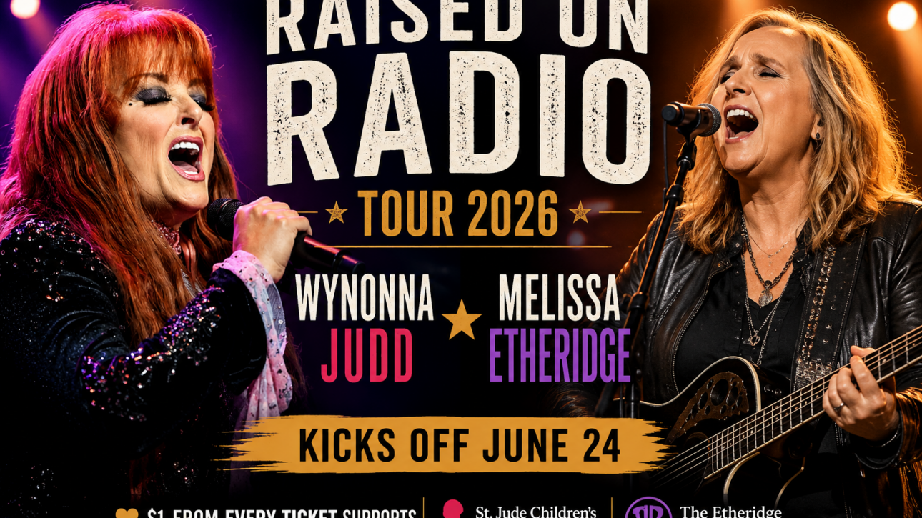 Wynonna Judd and Melissa Etheridge Raised on Radio Tour 2026 concert poster